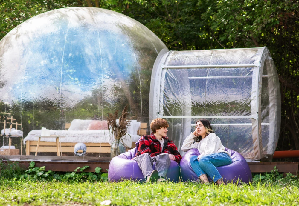 small inflatable bubble tent