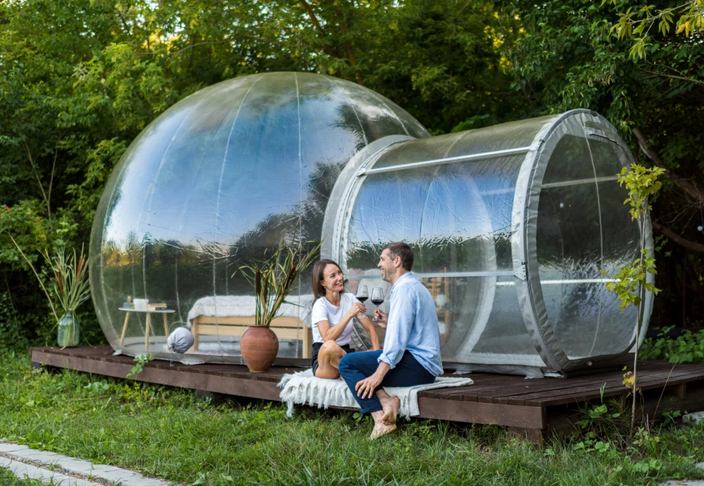 inflated bubble tent